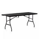 Mesa Rectangular Plegable de Interior 1,80 m – Portátil y Resistente: compra 1 y llévate 2